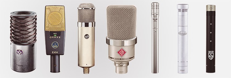 Exemples de microphones statiques (à condensateur)