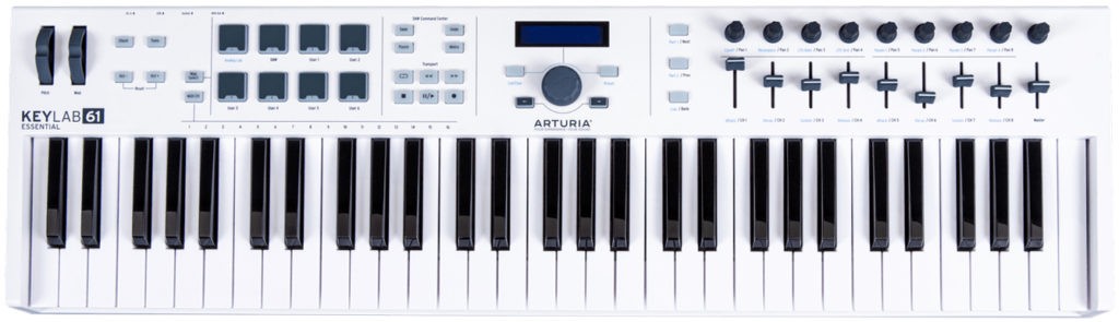 Le clavier MIDI Keylab Essential 61 d'Arturia