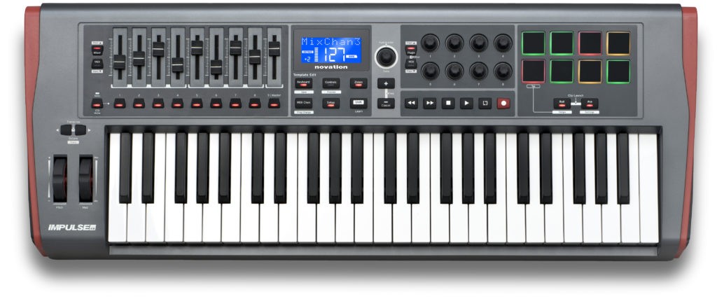 Le clavier MIDI Impulse 49 de Novation