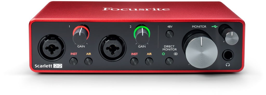 L'interface audio Focusrite Scarlett 2i2