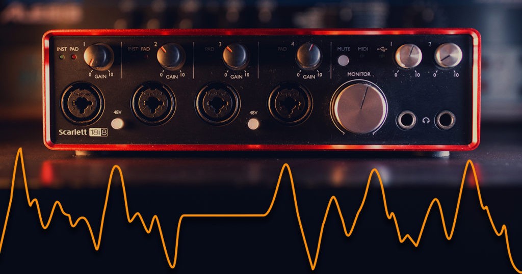 Une interface audio avec des craquements