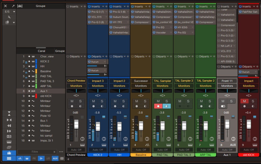 La console dans Sutdio One 6