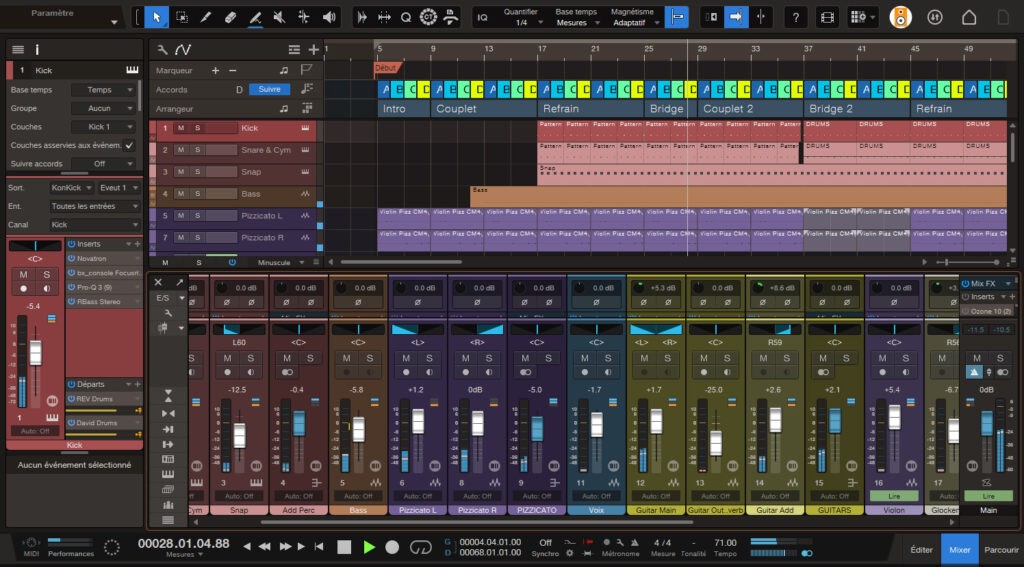 Un exemple de DAW pour enregistrer du piano